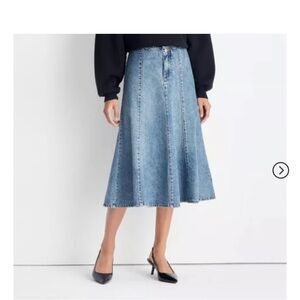 Denim A-Line Midi Skirt future collective size 14
